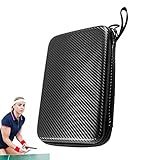 Bolsa Tênis Mesa Capa Rígida Acolchoada Raquetes Tênis Mesa Capa Rígida à Prova D água Grancapacidapara 2 Raquetes Tênis Mesa E Bolas Goma