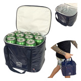 Bolsa Térmica 10 Litros Lanches Bebidas Fruta Cerveja Refrigerante 15 Latas Praia Cor Azul