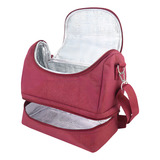 Bolsa Térmica C 2 Compartimentos Marmita Jacki Design Cor Vermelho