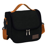 Bolsa Térmica Com Alça Feminina Trabalho Academia Lancheira Cor Preto