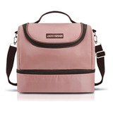 Bolsa Térmica De Marmita Lancheira Pote Vasilha Feminina Fit Cor Rosa