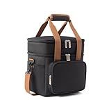 Bolsa Térmica Grande Espaçosa Dois Compartimentos Lancheira Para Marmita Passeio Escola Faculdade Trabalho Bolsa Para Marmita PREMIUM Preto 
