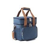 Bolsa Térmica Grande Espaçosa Dois Compartimentos Lancheira Para Marmita Passeio Escola Faculdade Trabalho Lancheira Térmica Com Alça PREMIUM Azul