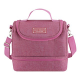 Bolsa Térmica Lancheira Com Alça 2 Compartimentos Vibe Fit