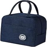 Bolsa Térmica Lancheira Marmiteira Lancheira Sacola Marmita Academia Passeio Cerveja Praia Bebida Camping Trabalho Masculina Feminina Prova De Vazamentos Azul 