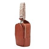 Bolsa Tipo Tiracolo Bolsa Tipo Tiracolo De Couro PU Multifuncional Bolsa Transversal Tipo Bolsa Feminina Para Armazenamento De Fones De Ouvido Marrom 
