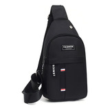 Bolsa Tiracolo Pochete Masculina Transversal Ombro Cor Preto