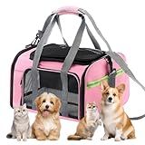 Bolsa Transporte Pet Ventilação Em 4 Lados Bolsa Transporte Pet Avião Para LATAM Paw Up Rosa 