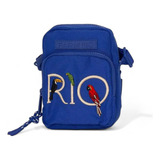 Bolsa Transversal Farm Me Leva Bolsa Farm Gema Pontinho De Arara Azul Azul