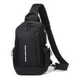 Bolsa Transversal Masculina Impermeável Shoulder Bag Preto