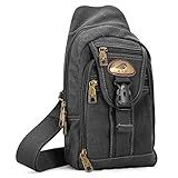 Bolsa Transversal Mochila Masculino Feminino Lona Resistente Preto 