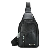 Bolsa Transversal Pochete Peito Ombro Couro Eco Mini Mochila