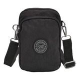 Bolsa Transversal Porta Celular Pequena Menino E Menina Cor Preto