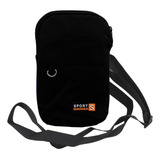 Bolsa Transversal Shoulder Bag Lateral Unissex Preta C Alça