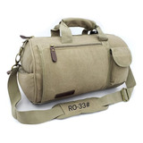 Bolsa Tubular Pequena Lona R033 Academia Esporte