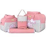 Bolsas De Maternidade Nuvem 4 Peças Material Térmico Impermeável Cor Rosa Bebê