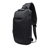 Bolsas De Ombro ERYUE Bolsa Para Estilingue Anti Roubo Mochila Para Viagem Crossbody Sling Bolsa Para Tórax Com Porta De Carregamento USB Mochila Para Caminhada Bolsa De Ombro à Prova D água