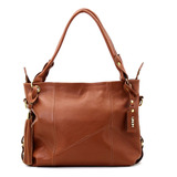 Bolsas Femininas Em Couro Legitimo Macio Alça De Ombro Lançamento Marca Grife Lirom Caramelo Super Luxo