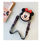 Bolsinha Infantil Silicone Minnie Mouse Alça Carteira Menina