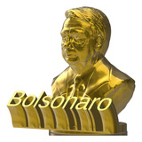 Bolsonaro Impressão 3d 12cm sem Pintura Material Metálico