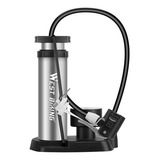Bomba Ar Encher Pneu Bicicleta Bomba Bike Bola 160 Psi De Pé Cor Prata