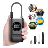 Bomba Ar Portátil Calibrador Encher Pneu Carro Bike Moto Usb
