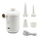 Bomba Ar Portátil Mini Compressor Branco