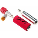 Bomba Bico Bike Co2 Pneu Com 2x Refil Cartuchos 16gr Lf0101