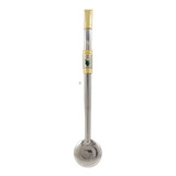 Bomba Chimarrao Inox Bocal E Detalhes Folhados A Ouro 18
