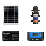Bomba D agua 12v 15w 90l h placa Solar 22w bateria controlad