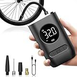 Bomba De Ar- Compressor Portátil Digital - Lanterna LED - Ideal P-Encher Pneus De Carro- Moto- Bike- Bicicleta- Bola E Piscina Inflável - Marca Layed-
