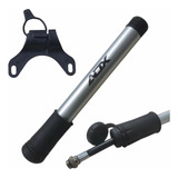 Bomba De Ar Manual 2 Bicos Adx 80psi Válvula Presta Schrader