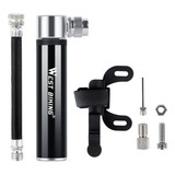 Bomba De Ar Manual Bicicleta Bike Portátil Pequena Suporte Cor Preto West Biking