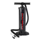 Bomba De Ar Manual Double Quick Grande Preto Intex