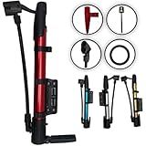 Bomba De Ar Manual Portátil Multiuso Para Encher Bola Câmera De Ar Pneu De Bike Bicicleta Moto Colchão Inflável Piscina Infantil Inflador Manual Leve Resistente Com Acessórios Linha Premium 