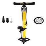 Bomba De Ar Para Encher Pneus Bicicleta Bike Carro Moto Bola Com Alavanca E Manômetro