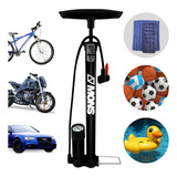 Bomba De Encher Pneu Bicicleta Carro Moto Boia Bola 160psi Cor Preto