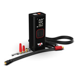 Bomba De Encher Pneu Carro Bike Moto Digital Com Bateria Cor Preto Fase Elétrica Bifásica 12v