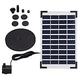 Bomba De Fonte Solar OKJHFD Com Painel Kit De Fonte Solar 10V 5W Kit De Bomba De água De Fonte Solar Flutuante Com 8 Bicos Para Jardins Piscinas Tanques De Peixes Aquários
