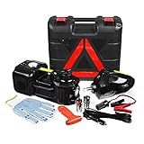Bomba De óleo De Alta Pressão Bomba Hidráulica De Carro 3 Em 1 5t 12v Elétrica Hidráulica Tomada De Piso Bomba De Inflador De Pneu Luz De LED Para Chave De Impacto Elétrica Ferramenta De Reparo De Carro 45 Cm Motor Hidráulico