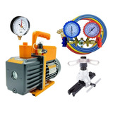 Bomba De Vácuo 5 Cfm Duplo Estagio Bivolt Manifold R410