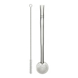 Bomba Para Chimarrão E Tereré Aço Inox Rosqueável 19cm