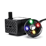 Bomba Submersa PL 118 Com Luz LED Para Aquários E Fontes 220 L H Silenciosa Baixo Consumo E Bivolt