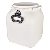 Bombona Plástica 30l Atóxica C Tampa Removível E Anel Lacre Cor Branco