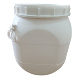Bombona Plástica Tambor 50 Lts Branca Tampa Com Rosca Cor Branco