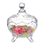Bomboniere Com Pé Baleiro Luxo 20cm Vidro 500ml