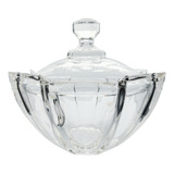 Bomboniere Com Tampa De Vidro Transparente Redonda Lisa
