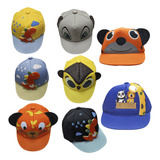 Boné 3d Infantil Bebê Crianças Até 18 Meses Safari Animais