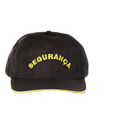 Boné 6 Gomos Tático Segurança Poly Ripstop Preto Cia Militar