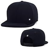 Boné Anth Co- Bn Preto Aba Reta Aberto Com Ajuste Atrás